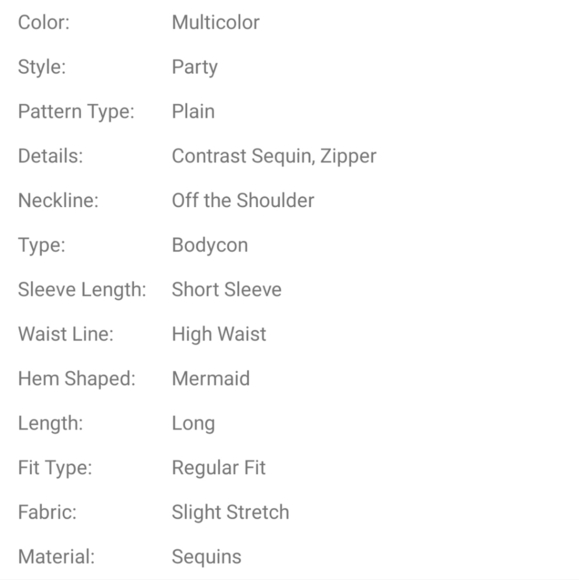 Airy Styles, Party,  Off the Shoulder, Sequined Mermaid  Gown - Picture 10 of 10